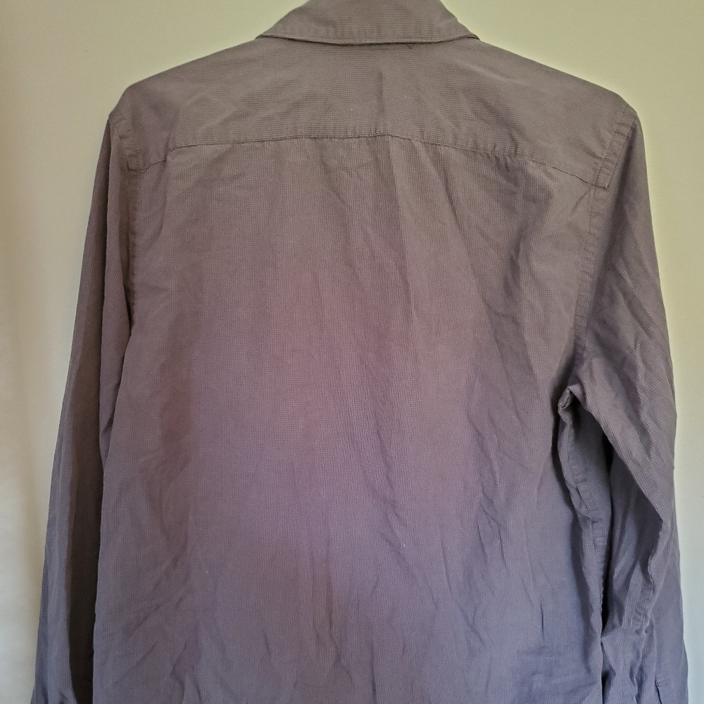 Gap Gray Checkered Button-Down - image 3